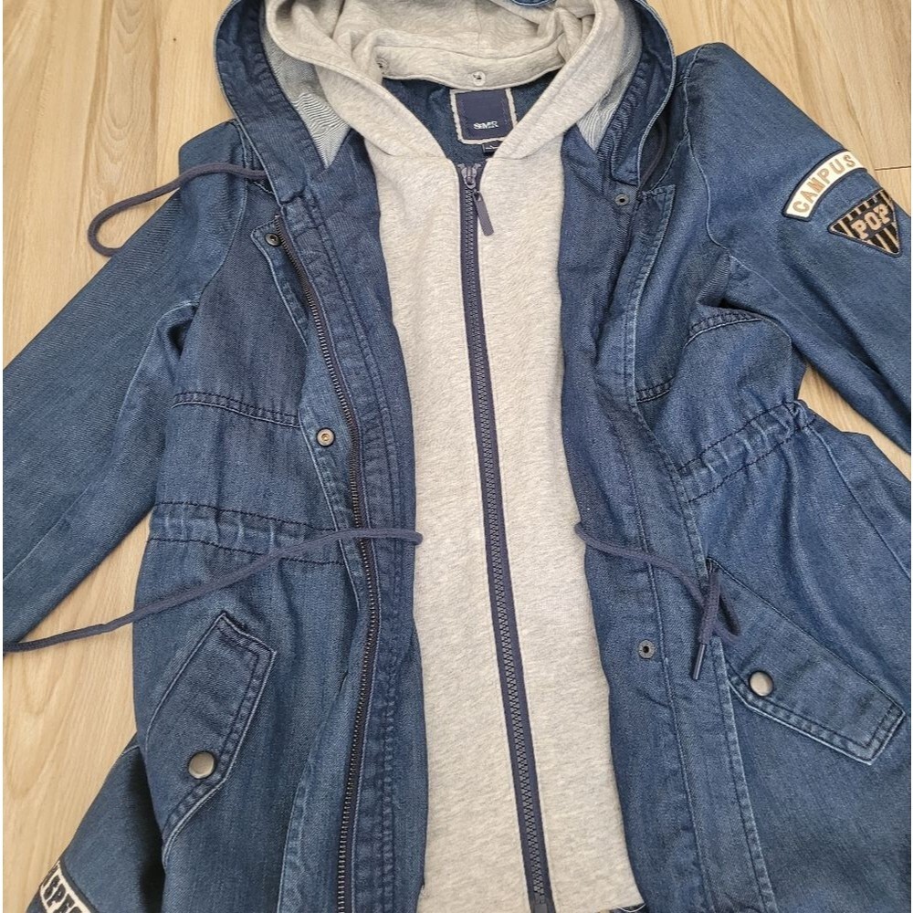 Semir Denim Hooded Jacket Size Large